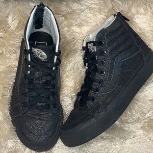 Black glitter Vans sk8 sneakers! Size 13.5 🎄✨💗 retail 48.00
